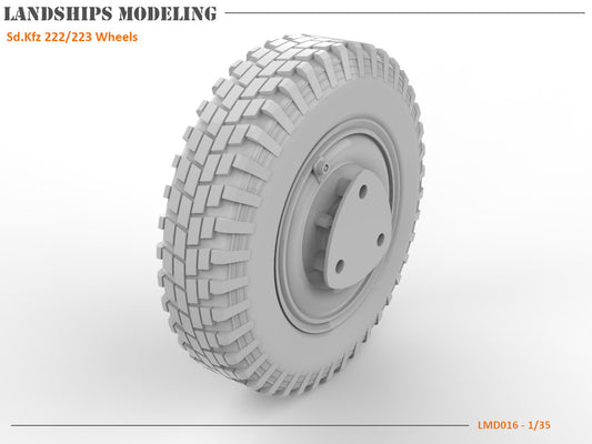 LMD016 - Sd.Kfz 222/223 Wheels For HobbyBoss Kits