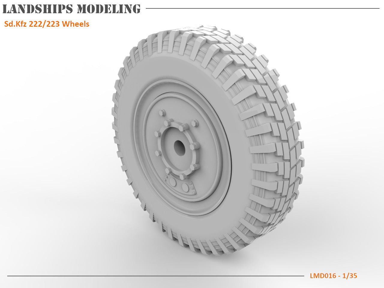 LMD016 - Sd.Kfz 222/223 Wheels For HobbyBoss Kits