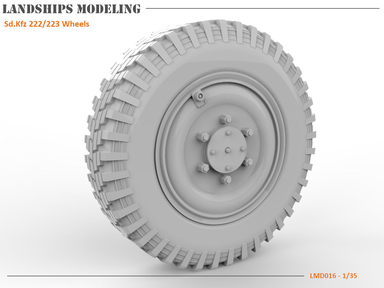 LMD016 - Sd.Kfz 222/223 Wheels For HobbyBoss Kits